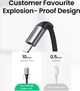 Кабель Ugreen US304 USB Type-C Male to Lightning Male Cable Aluminum Shell Braided 3A 1.5 м Black (60760) - изображение 6