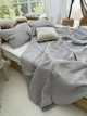 Покрывало ZEINTEX Greece вафельное хлопковое светло-серое 180х220 см - изображение 7