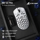 Бездротова ігрова мишка ATTACK SHARK R5 Ultra WHITE Карбонова, ультралегка (2.4G, Bluetooth), PAW3950MAX, 42000 DPI, 8K - зображення 2