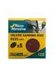Круг шлифовальный самозацепной NovoAbrasive 225 мм Р120, 8 отверстий, 5 шт (NASD8225120) - изображение 1