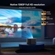 Проектор, автоматична підтримка Keystone WiFi 6 Bluetooth 4K, Full HD 1080P 25000 люмен Netflix та автофокус, сірий - зображення 3