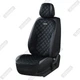 Накидки на сиденья авто 5D ELEGANT SORRENTO 700 156 черные (алькантара + эко-кожа) ПОЛЬША - изображение 2