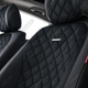 Накидки на сиденья авто 5D ELEGANT SORRENTO 700 156 черные (алькантара + эко-кожа) ПОЛЬША - изображение 3
