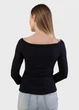 Лонгслив женский Fashion черный 103791_L - изображение 3