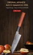Японський ніж Santoku з дамаської сталі у подарунковій упаковці універсальний TURWHO 5" (Сталь VG10) - зображення 2