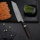 Японський ніж Santoku з дамаської сталі у подарунковій упаковці TURWHO 7" мясо/риба (VG10 Steel"7MF) - зображення 5