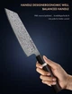 Японський ніж Santoku з дамаської сталі у подарунковій упаковці TURWHO 7" мясо/риба (VG10 Steel"7MF) - зображення 6