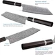 Японський ніж Santoku з дамаської сталі у подарунковій упаковці TURWHO 7" мясо/риба (VG10 Steel"7MF) - зображення 7