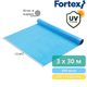 Пленка полиэтиленовая Fortex 3x30 м, 90 м2, 200 мкм, УФ-стабилизация, синяя - изображение 3