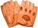 Авто перчатки Fiorgini Premium fingerless Classic Италянская Кожа NAPPA Короткие L 9 (25-26см) Рыжий (2101) - изображение 1
