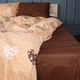 Простынь MirSon евро 200x220 см 17-0705 Toffee Hearts Бязь (2200010619638) - изображение 1