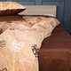 Простынь MirSon евро 200x220 см 17-0705 Toffee Hearts Ranforce Elite (2200010619911) - изображение 1