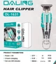 Аккумуляторный триммер для стрижки бороды и усов с USB и LED-дисплеем Daling DL-1631 Pro Голубой - изображение 7