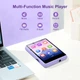 MP3 плеер ZAQE M4 Purple, на 128 ГБ с Bluetooth 5.4, встроенный усилитель звука, HD динамик, HiFi Sound FM-радио + чехол, наушники - изображение 8