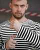 Тельняшка біло-синя смужка бавовна 95% кулір чоловіча футболка смуга XXXXXL - зображення 3