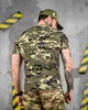 Тактическая хлопковая футболка Patriot Multicam Green кулир для спорта и активного отдыха 60/62 - изображение 4