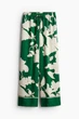 Штани H&M 271234697 S Зелений/Світло-бежевий - зображення 6