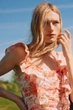 Топ лляний H&M 271224824 L Білий/Персиковий - изображение 3