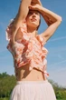 Топ лляний H&M 271224824 L Білий/Персиковий - изображение 4