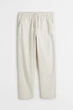 Штани з льоном H&M 271145316_lightbeige XL Світло-бежевий - зображення 4
