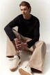 Лонгслив мужской H&M 271029317 M Черный (2727000093945) - изображение 3