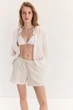 Шорти з льоном H&M 271224910 L Світло-бежевий - изображение 1