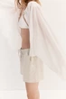 Шорти з льоном H&M 271224910 L Світло-бежевий - изображение 2