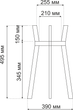 Підставка для вазонів WoodDecor косонога маленька бук 210x495x390 мм Чорна - зображення 2