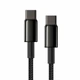 Кабель Baseus Tungsten Gold Fast Charging Data Cable Type-C to Type-C 100W 1m Black (CATWJ-01) - зображення 4