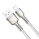 Кабель BASEUS Lightning Cafule Series Metal Data Cable |1M, 2.4A| (CALJK-A02) white - изображение 3