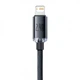 Кабель Baseus Crystal Shine Series Fast Charging Data Cable USB to Lightning 2.4A 2m Black (CAJY000101) - изображение 4