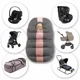 Всесезонний трансформер 4 в 1, вкладка-конверт "All-Season Baby Travel CC", ART-0000694, сірий з рожевим - зображення 4