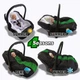 Всесезонный трансформер 4 в 1, вкладыш-конверт "All-Season Baby Travel CC", ART-0000686, чорный с зеленым - изображение 2