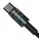 Кабель Baseus Tungsten Gold Fast Charging Data Cable Type-C to Type-C 100W 2m Black (CATWJ-A01) - изображение 6
