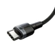 Кабель Baseus Cafule PD2.0 60W flash charging USB cable Type-C to Type-C 20V 3A 2m Black (CATKLF-HG1) - зображення 7