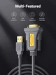 Кабель Ugreen CR104 последовательного порта USB-A to DB9 с чипсетом PL2303, адаптер Windows 11, 10, 8.1, 8, 7, XP, Vista, Mac OS, Linux 1m Black (20210) - изображение 3