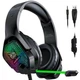 Ігрові провідні навушники ONIKUMA Gaming with RGB LED X3 з мікрофоном та LED RGB підсвічуванням Black - зображення 1