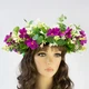 Український віночок Купальський Любава з фіалками 11037 - зображення 1