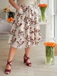 Fashions • Женская юбка в цветочек Stef Fashions 56-58 бежевый (1738-аз) - изображение 6