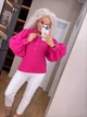 Fashions • Женская блуза с объемными рукавами Hilda Fashions 54-56 фуксия (1233-бу) - изображение 8