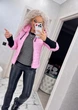 Fashions • Куртка женская с довязом "Dream" Fashions 44 розовый (№3508/а-мк) - изображение 3