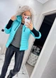 Fashions • Куртка женская с довязом "Dream" Fashions 58 бирюза (№3508/а-мк) - изображение 9