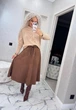 Fashions • замшева спідниця-міді Fashions 46-48 коричневий (4816-ши) - зображення 6