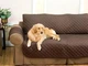 Двусторонняя накидка на диван Чехол для мебели водонепроницаемый SafeSofa Couch Coat Коричневый/Белый - изображение 5