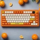 Клавиатура AJAZZ AK820 MAX Plus White-Orange Беcпроводная Игровая Тихая Механичиская. 2.4G/Bluetooth/Кабель. С Экранчиком, Батарея 8000mAh. Mute Switch - изображение 2