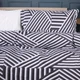 Комплект постільної білизни MirSon Сімейний 2 x 143x210 см Ranforce Elite 17-0629 Diamond Black White Ранфорс (2200008464721) - зображення 2