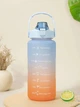 Набор спортивных бутылок для воды 3 в 1 с разметкой 300ml/800ml/2000ml (оранжево-голубые) - изображение 2