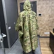 Маскировочный дождевик-пончо, Мультикам, универсальный размер, водоотталкивающий военный плащ - изображение 5