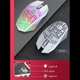 Ігрова мишка акумуляторна бездротова безшумна геймерська з RGB підсвіткою РГБ безпровідна для комп'ютера пк та ноутбука біла - зображення 7