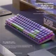 Ігрова механічна клавіатура на червоних свічах з RGB підсвіткою дротова ігрова клава PBT K65 Фіолетова - зображення 6